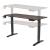 Birou inaltime reglabila Salinas 140 x 60 x 73-118 cm efect lemn nuc/negru [pro.tec] HausGarden Leisure