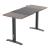 Birou inaltime reglabila Salinas 140 x 60 x 73-118 cm efect lemn nuc/negru [pro.tec] HausGarden Leisure