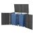 Masca pubela gunoi Widnau 111 x 148 x 80 cm gri inchis [en.casa] HausGarden Leisure