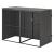 Masca pubela gunoi Widnau 111 x 148 x 80 cm gri inchis [en.casa] HausGarden Leisure