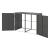 Masca pubela gunoi Widnau 111 x 148 x 80 cm gri inchis [en.casa] HausGarden Leisure