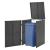Masca pubela gunoi Widnau 109 x 70 x 78 cm gri inchis [en.casa] HausGarden Leisure