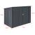 Masca pubela gunoi Grebin 173 x 101 cm otel gri inchis [en.casa] HausGarden Leisure