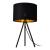 Lampa de masa Metz 1 x E14 negru/auriu cu trei picioare [lux.pro] HausGarden Leisure