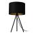 Lampa de masa Metz 1 x E14 negru/auriu cu trei picioare [lux.pro] HausGarden Leisure