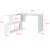 Birou Arendal W 76,5 x 120 x 50 cm alb cu rafturi [en.casa] HausGarden Leisure