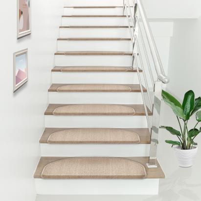 Covorase pentru scari ACSM-6101 bej semicerc [en.casa] HausGarden Leisure