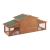 Cusca iepuri mici Schmitten 72 x 180 x 62 cm lemn brad [en.casa] HausGarden Leisure