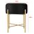 Taburet Kungalv 44 x 35 cm metal/bumbac negru/galben aramiu [en.casa] HausGarden Leisure