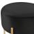 Taburet Kungalv 44 x 35 cm metal/bumbac negru/galben aramiu [en.casa] HausGarden Leisure
