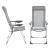 Set 2 scaune gradina Errenteria HG pliabile cu spatar reglabil gri deschis [en.casa] HausGarden Leisure