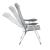 Set 2 scaune gradina Errenteria HG pliabile cu spatar reglabil gri deschis [en.casa] HausGarden Leisure