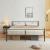Pat metalic Laos cu saltea 180 x 200 cm negru [en.casa] HausGarden Leisure
