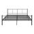 Pat metalic Laos cu saltea 180 x 200 cm negru [en.casa] HausGarden Leisure