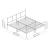 Pat metalic Laos cu saltea 180 x 200 cm negru [en.casa] HausGarden Leisure
