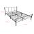 Pat metalic Laos cu saltea 160 x 200 cm negru [en.casa] HausGarden Leisure