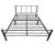 Pat metalic Laos cu saltea 160 x 200 cm negru [en.casa] HausGarden Leisure