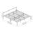 Pat dormitor Imatra180 cu saltea otel negru mat [en.casa] HausGarden Leisure