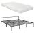 Pat dormitor Imatra180 cu saltea otel negru mat [en.casa] HausGarden Leisure