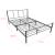 Pat rama metalica LaosDG 140 cu saltea gri inchis mat [en.casa] HausGarden Leisure