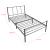 Pat rama metalica LaosDG 90 cu saltea gri inchis mat [en.casa] HausGarden Leisure