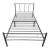 Pat rama metalica LaosDG 90 cu saltea gri inchis mat [en.casa] HausGarden Leisure