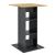 [en.casa] Masa bar Visby CL, 70 x 70 x 110cm, PAL melaminat, gri inchis/culoarea lemnului, cu 3 rafturi HausGarden Leisure