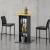 [en.casa] Masa bar Visby CL, 70 x 70 x 110cm, PAL melaminat, gri inchis/culoarea lemnului, cu 3 rafturi HausGarden Leisure