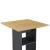 [en.casa] Masa bar Visby CL, 70 x 70 x 110cm, PAL melaminat, gri inchis/culoarea lemnului, cu 3 rafturi HausGarden Leisure