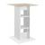 [en.casa] Masa bar Visby A, 70 x 70 x 110cm, PAL melaminat, alb/culoarea stejarului cu 3 rafturi HausGarden Leisure