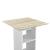 [en.casa] Masa bar Visby A, 70 x 70 x 110cm, PAL melaminat, alb/culoarea stejarului cu 3 rafturi HausGarden Leisure