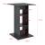 [en.casa] Masa bar Visby G, 70 x 70 x 110cm, PAL melaminat, gri inchis, cu 3 rafturi HausGarden Leisure