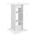 [en.casa] Masa bar Visby A, 70 x 70 x 110cm, PAL melaminat, alb, cu 3 rafturi HausGarden Leisure