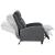Fotoliu Relax Textil Gri inchis poliester cu spatar reglabil [en.casa] HausGarden Leisure