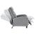 Fotoliu Relax Textil Gri deschis poliester cu spatar reglabil [en.casa] HausGarden Leisure