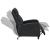 Fotoliu Relax Kunstleder Negru imitatie piele cu spatar reglabil [en.casa] HausGarden Leisure
