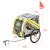 Remorca bicicleta transport caine Pet Joy 138 x 71 x 90 cm galben gri negru [pro.tec] HausGarden Leisure