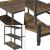 Masa bar Vaxjo cu 3 rafturi 100 x 109 x 60 cm [en.casa] HausGarden Leisure