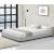 Corium® Pat tapitat modern imitatie piele Berlin, 214 x 146 x 20,5 cm, MDF/imitatie piele, alb, pentru 2 persoane HausGarden Leisure