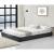 Corium® Pat tapitat modern imitatie piele Berlin, 214 x 146 x 20,5 cm, MDF/imitatie piele, negru, pentru 2 persoane HausGarden Leisure