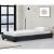 Corium® Pat tapitat modern imitatie piele Berlin, 214 x 96 x 20,5 cm, MDF/imitatie piele, negru, pentru 1 persoana HausGarden Leisure