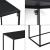Masa consola de perete CleoD 50 x 115 x 32 cm negru mat [en.casa] HausGarden Leisure