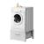 Suport masina de spalat standard AAWR-8004 alb cu sertar depozitare [en.casa] HausGarden Leisure
