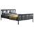[en.casa] Pat lemn Wood, 208 x 188 x 82 cm, lemn de brad/pal, 200 Kg, gri inchis, pentru 2 persoane HausGarden Leisure