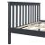[en.casa] Pat lemn Wood, 208 x 188 x 82 cm, lemn de brad/pal, 200 Kg, gri inchis, pentru 2 persoane HausGarden Leisure