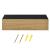 Raft perete Iola1 cu sertar negru/culoarea lemnului [en.casa] HausGarden Leisure