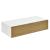 Raft perete Iola1 cu sertar alb/culoarea lemnului [en.casa] HausGarden Leisure