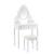 Set masa de toaleta Delia cu oglinda, scaun si 4 sertare [en.casa] HausGarden Leisure