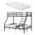 Pat metalic supraetajat Andy cu saltea negru [neu.haus] HausGarden Leisure