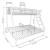 Pat metalic supraetajat AABH-7201 negru 210 x 147,5 x 168 cm [neu.haus] HausGarden Leisure